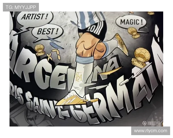 梅西足球传奇插画展现球场上的辉煌与激情